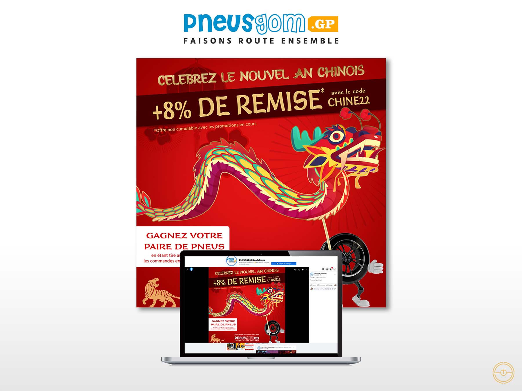 Création de publicité pour le nouvel an chinois à Toulouse